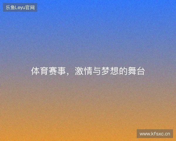 体育赛事，激情与梦想的舞台